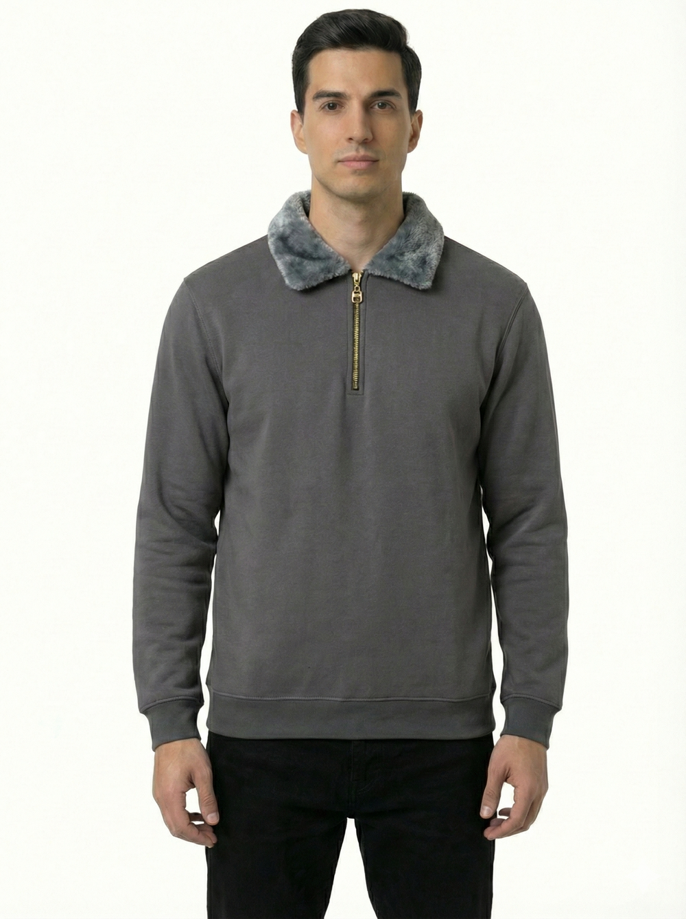 Sweat Shirt Faux Fur Unisex