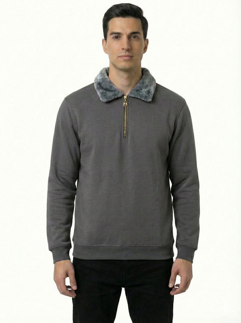 Sweat Shirt Faux Fur Unisex