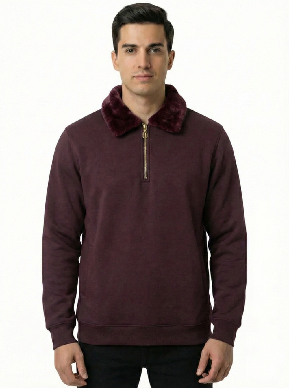 Sweat Shirt Faux Fur Unisex