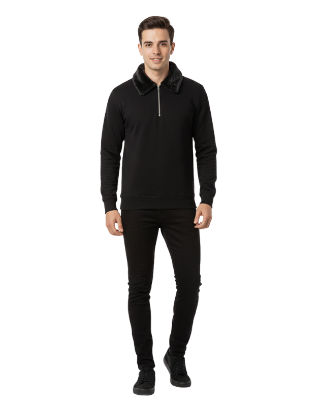 Sweat Shirt Faux Fur Unisex